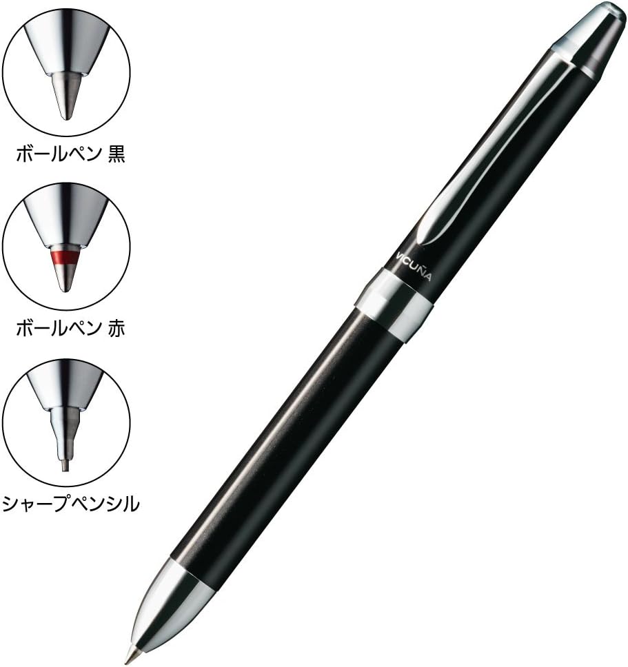 Pentel Multi Function Pen Vicuna EX, Fine Ballpoint Pen and 0.5mm Mechanical Pencil, Black Body (BXW1375A) image 4