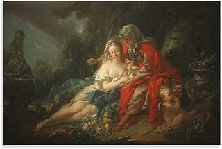 Franois Boucher - Earth- Vertumnus and Pomona Poster Decorative Painting Canvas Wall Art Living Room Posters Bedroom Painting 12x18inch(30x45cm)