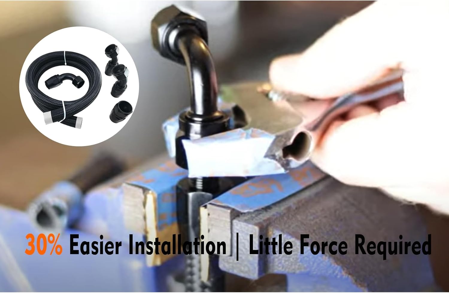 Autofit 16AN line -16AN braided hose +Elbow 90 degree AN fittings, 45 degree, straight adapter hose end kit,5 feet