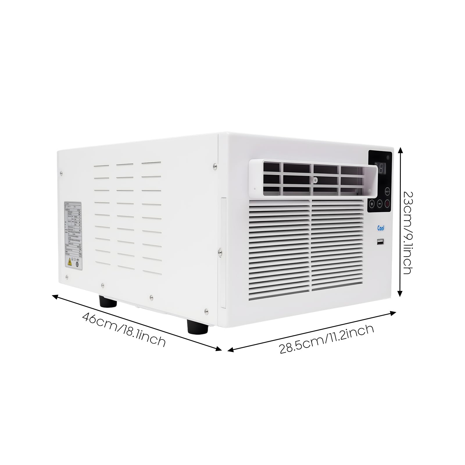 Klimatyzator przenośny 280 W, urządzenie chłodzące z funkcją timera, mobilny klimatyzator do domu, sypialni, biura, 41,5 × 28,3 × 20,5 cm