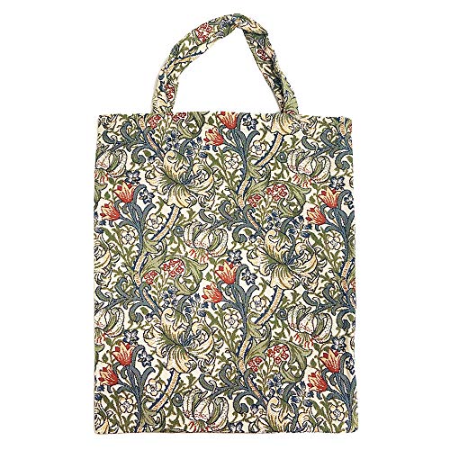 Signare Tapestry Reusable Grocery Eco-Friendly Shopping Tote Bag with William Morris Design (Golden Lily; ECO-GLILY) Signare Tapestry Reusable Grocery Eco-Friendly Shopping Tote Bag with William Morris Design (Golden Lily; ECO-GLILY)