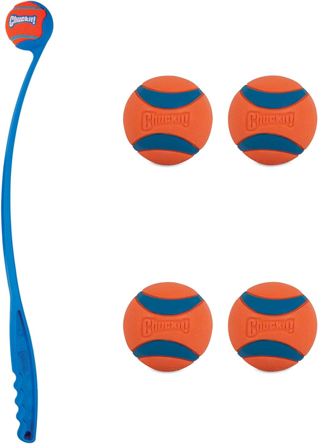 Pet Supplies Chuckit! Classic 26Inch Ball Launcher and 4Pack Medium