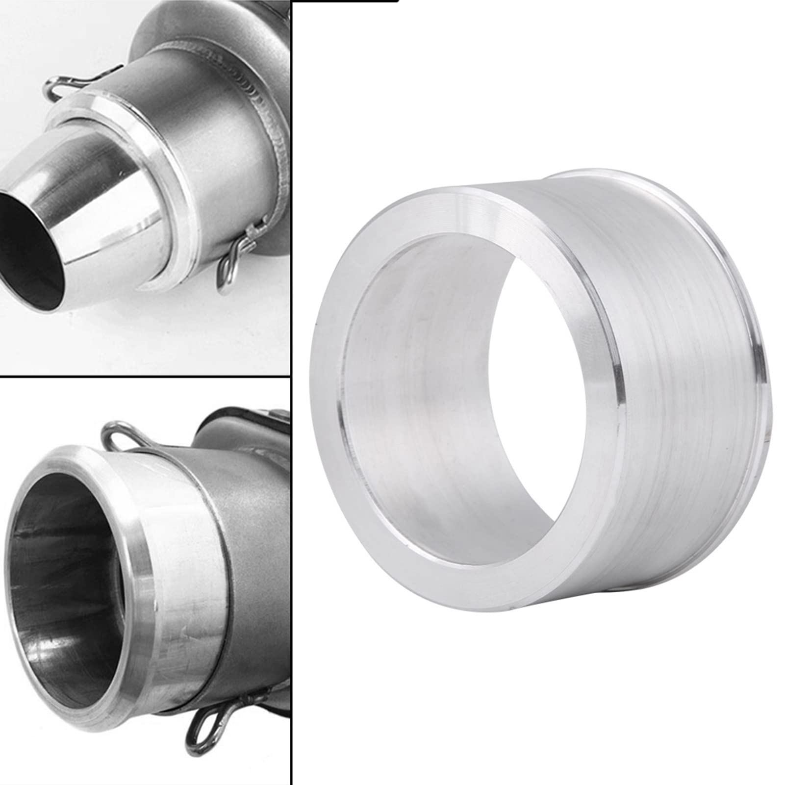 DEWIN Adattatore per Tubo di Scarico,Riduzione Scarico Tubo Riduttore per Tubo Di Scarico Adattatore per Tubo di Scarico Universale per Tubo Modificato(63MM/76MM