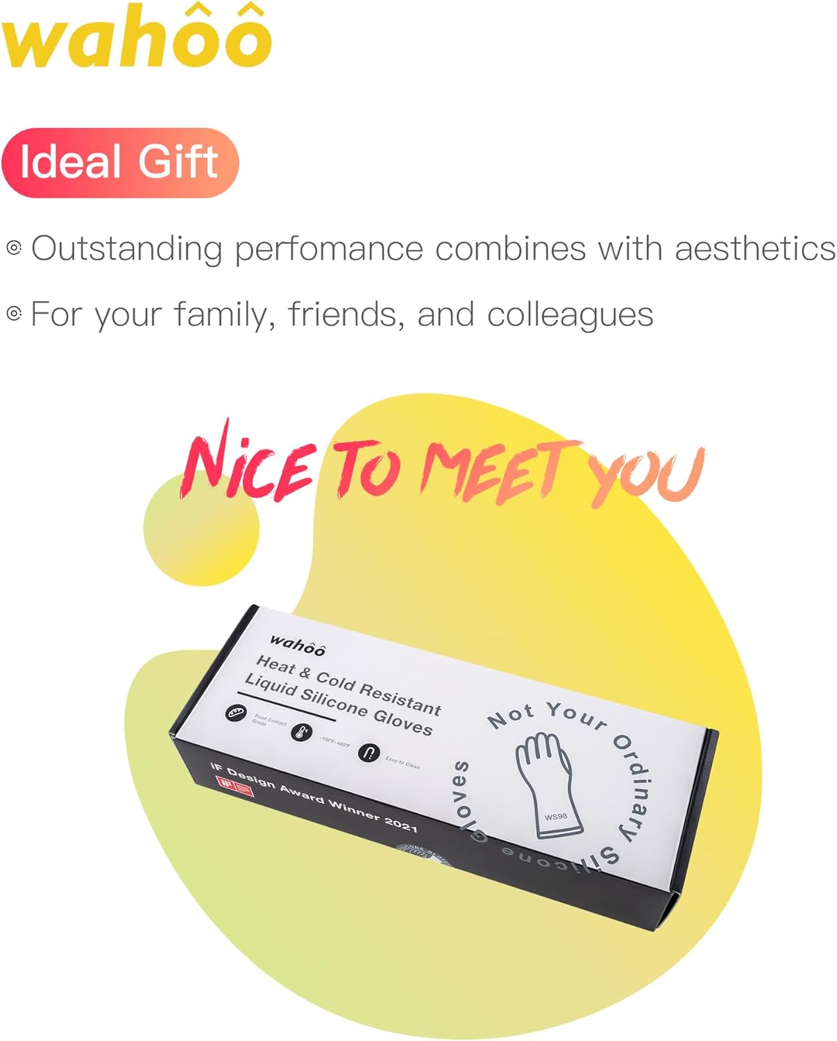 wahoo Liquid Silicone Smoker Oven Gloves, Food-Contact Grade, Heat Resistant Gloves for Cooking, Grilling, Baking, Grey, XL - Image 7