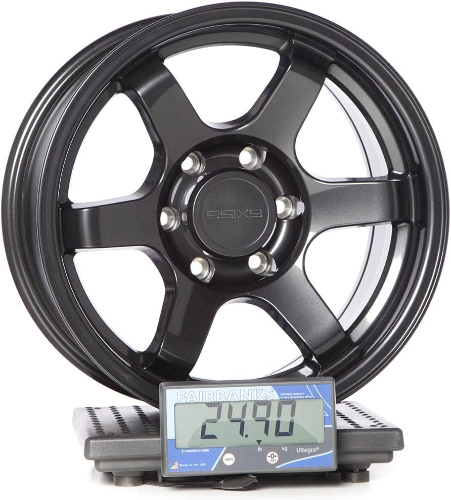 Model SIX-1 Truck 17 Inch TE37 Style Wheels Carbon Gray - 17X8.5 / Bolt Pattern, 6-139.7 - -10mm Offset, 106.1 Bore