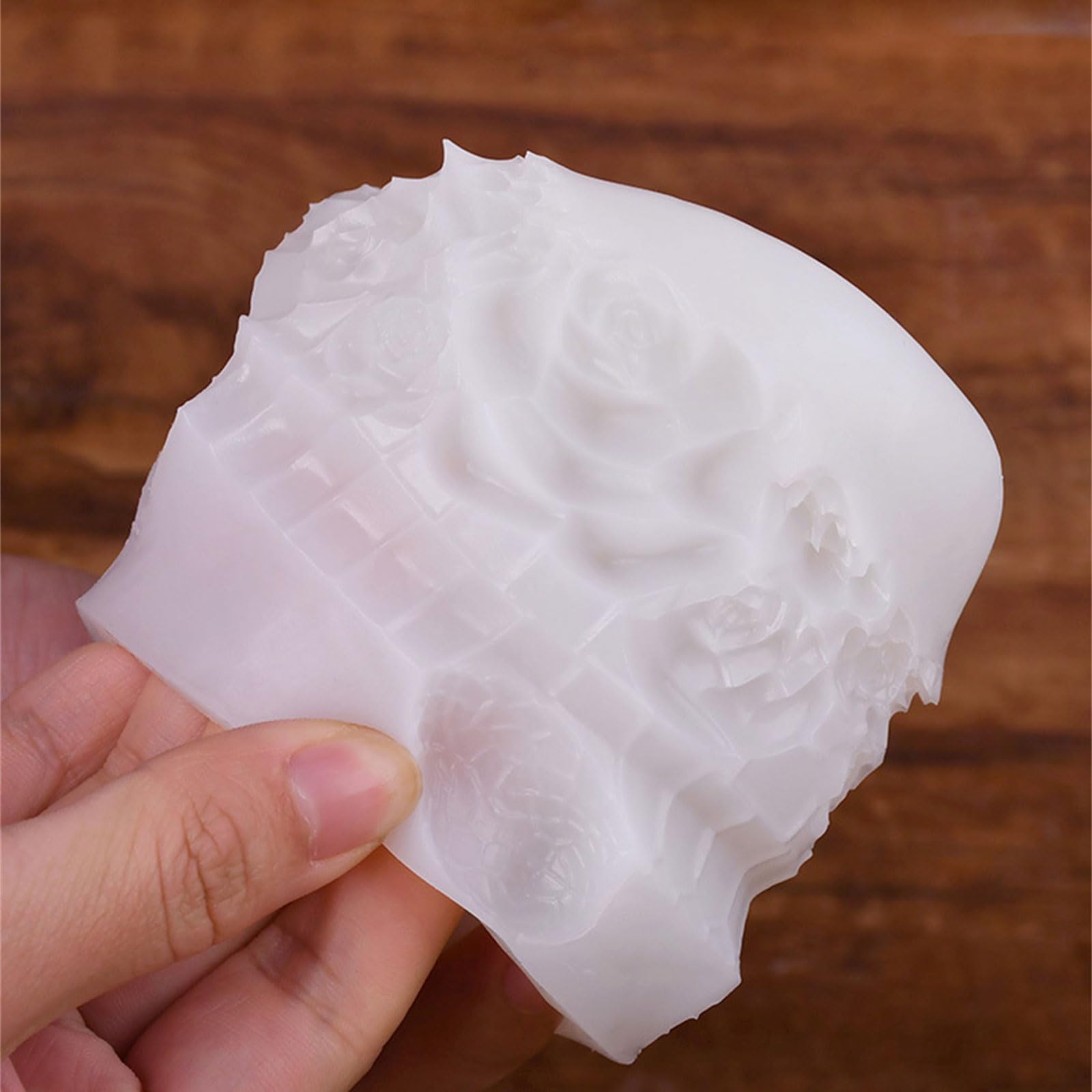 Molde de silicona para tartas de rosas, velas de boda resistentes al calor, molde de silicona para hacer jabón, chocolate, hornear, pastel de rosas