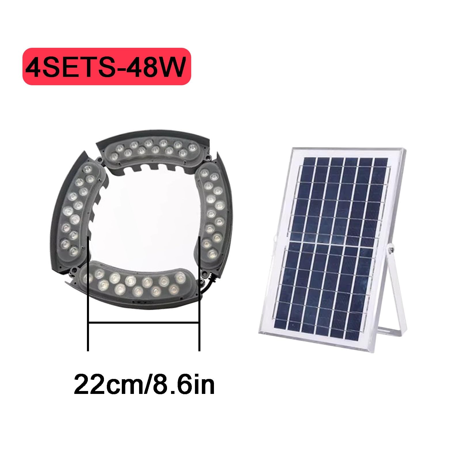 Lampy solarne IP65 z palmami, z reflektorami krajobrazowymi z wtyczką uziemiającą, na dziedzińce(4 SETS)