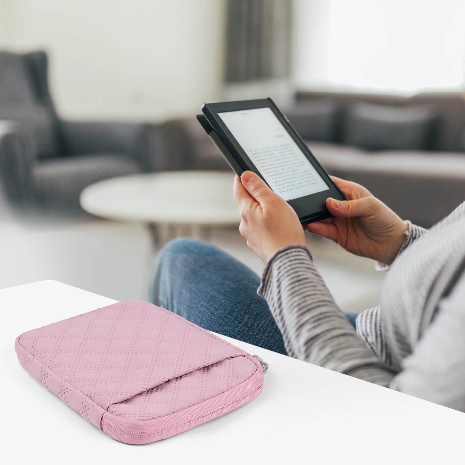 Funda acolchada para eBook/e-Reader de 6.8-7 pulgadas (rosa_6.8-7)
