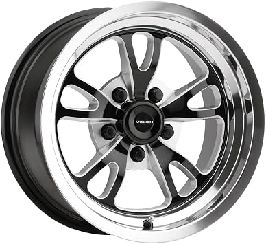 Vision 149 PATRIOT Custom Wheel - 17x8, 25 Offset, 5x114.3 Bolt Pattern, 83.1mm Hub - Gloss Black with Milled Spokes Rim