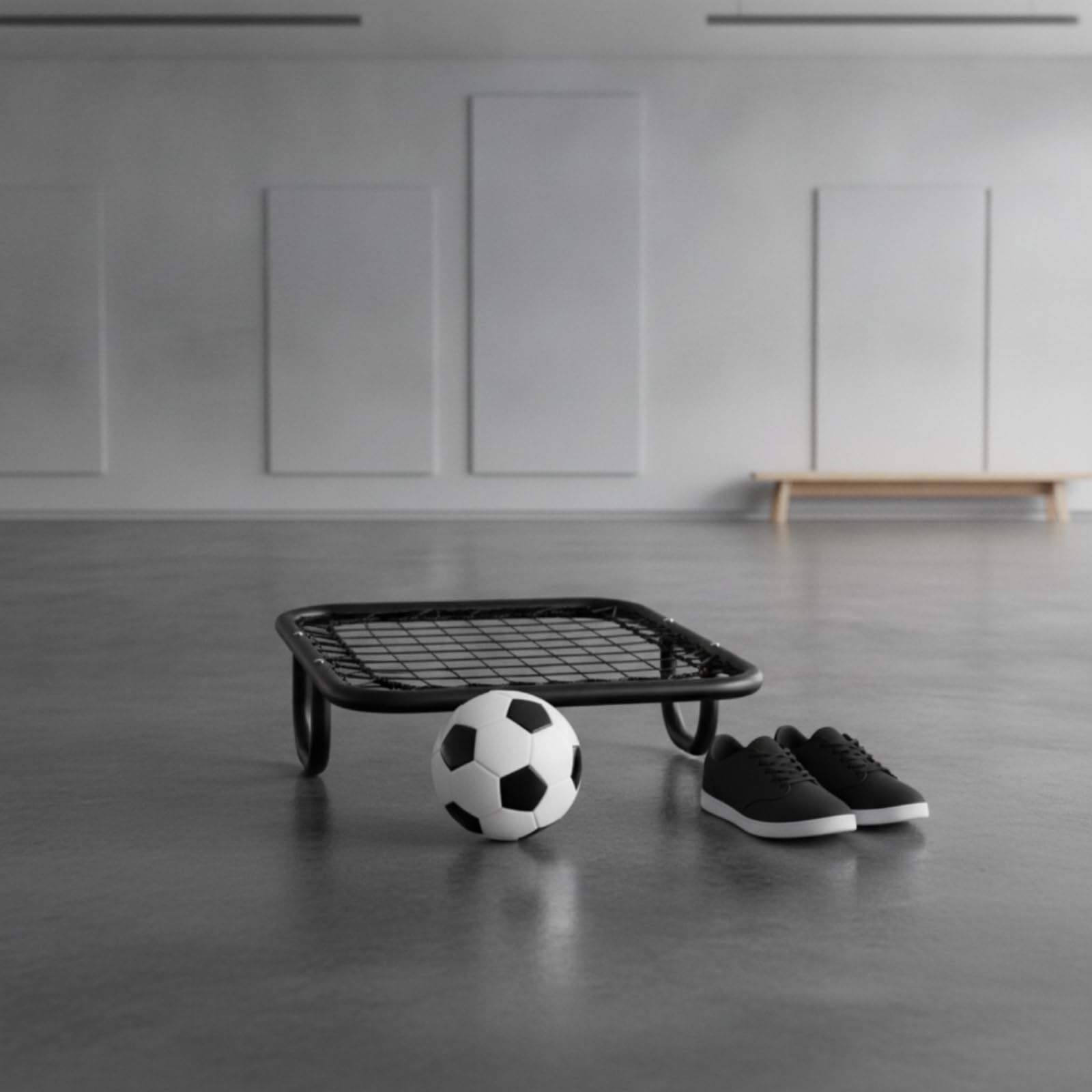Red de de Fútbol Manual y Portátil con Doble Capa Armazón de Metal Estable y Malla Sintética Favorece Respuesta y Manejo del Balón Adecuada