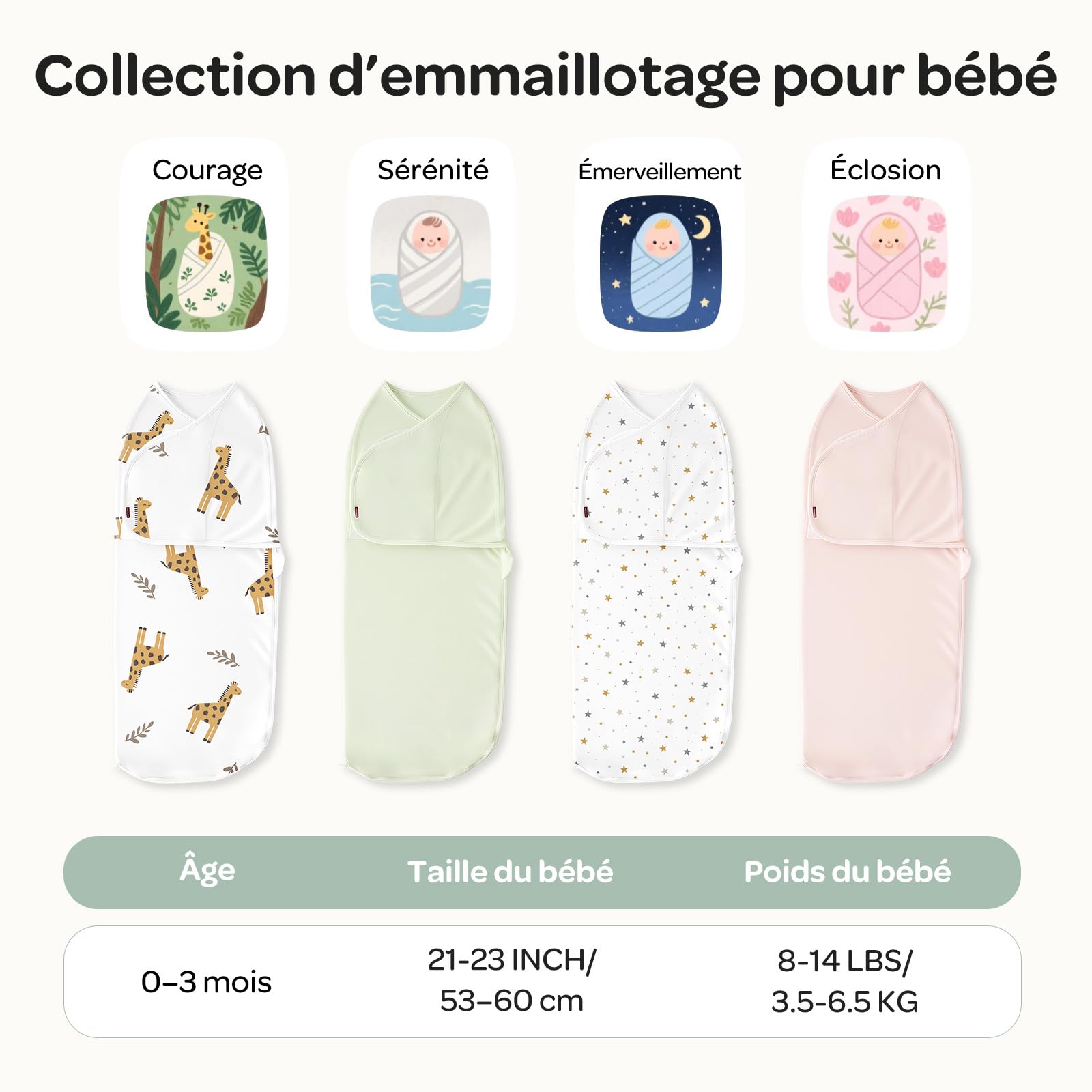 momcozy Couverture Emmaillotage Bébé pour Nouveau-né, Fermeture Silencieuse, Convient aux Nourrissons de 0-3 Mois, Réduit Le Réflexe de Sursaut, Indispensable pour Nouveaux Parents, Paquet de 2,Rose