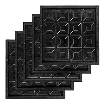 Reyal CAMERA Chequered Tiles Mould (12 In x 12 In) Pack of 5 (PLASTIC) Make in India | PP Mould | Outdoor Paving Stone Maker