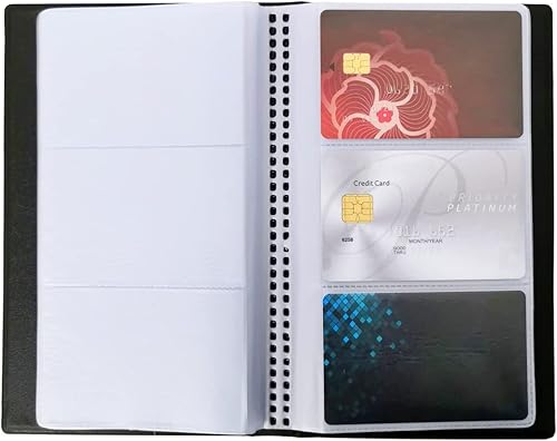 ZUFECY Organizador de tarjetas de visita, libro portatarjetas portátil, almacenamiento de fundas de archivo, 120 tarjetas