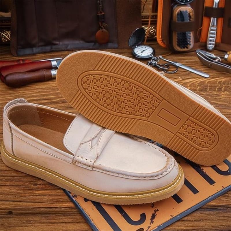 Men's Loafers Leather Inner Comfortable Breathable Casual Non-Slip Soft Sole Lightweight Suitable for Daily Work4