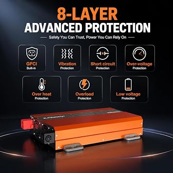 2080W Pure Sine Wave Power Inverter 12V to 230/240V