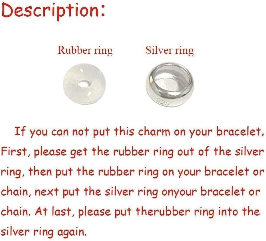 ARTCHARM .925 Sterling Silver Stopper Safety Chain Bead Charm for European Charm Bracelets - Image 3