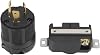 L6-30P L6-30R Male Plug Female Receptacle 30A 250V Locking Electrical Connector Set for Generator Industrial Use Black