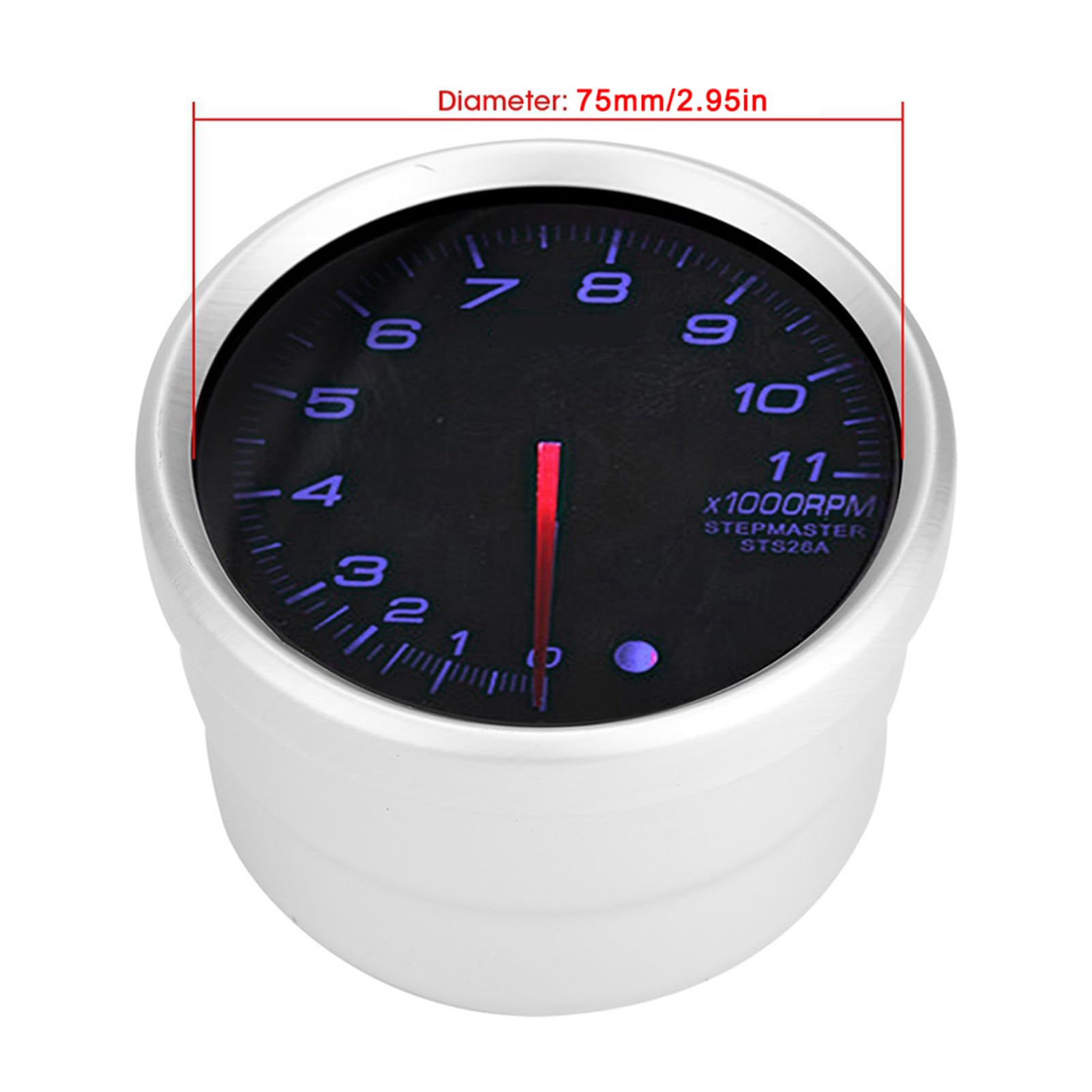 Keenso Tacómetro 80mm 11000 RPM Luz de LED (BLUE)