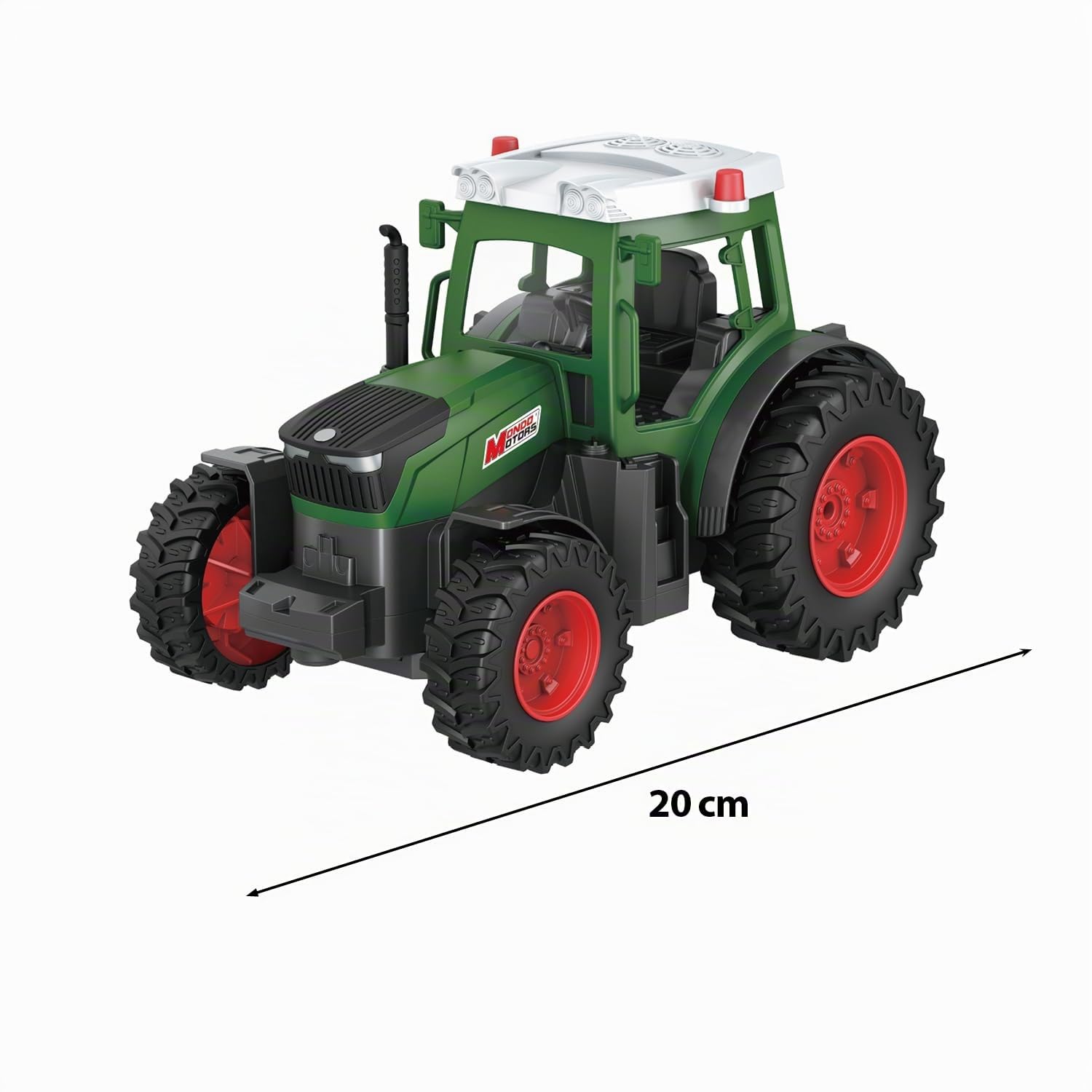 Mondo Motors Tractor radiocomandado, Modelo a Escala 1:24, Paquete de baterías Recargables Incluido, Juguete para niños 63863