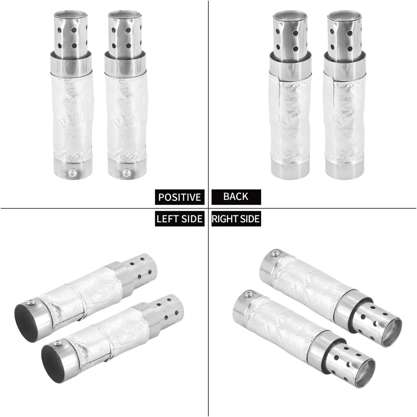 Motorcycle 38-48mm Quiet Baffle Exhaust Pipe Muffler Silencer Universal