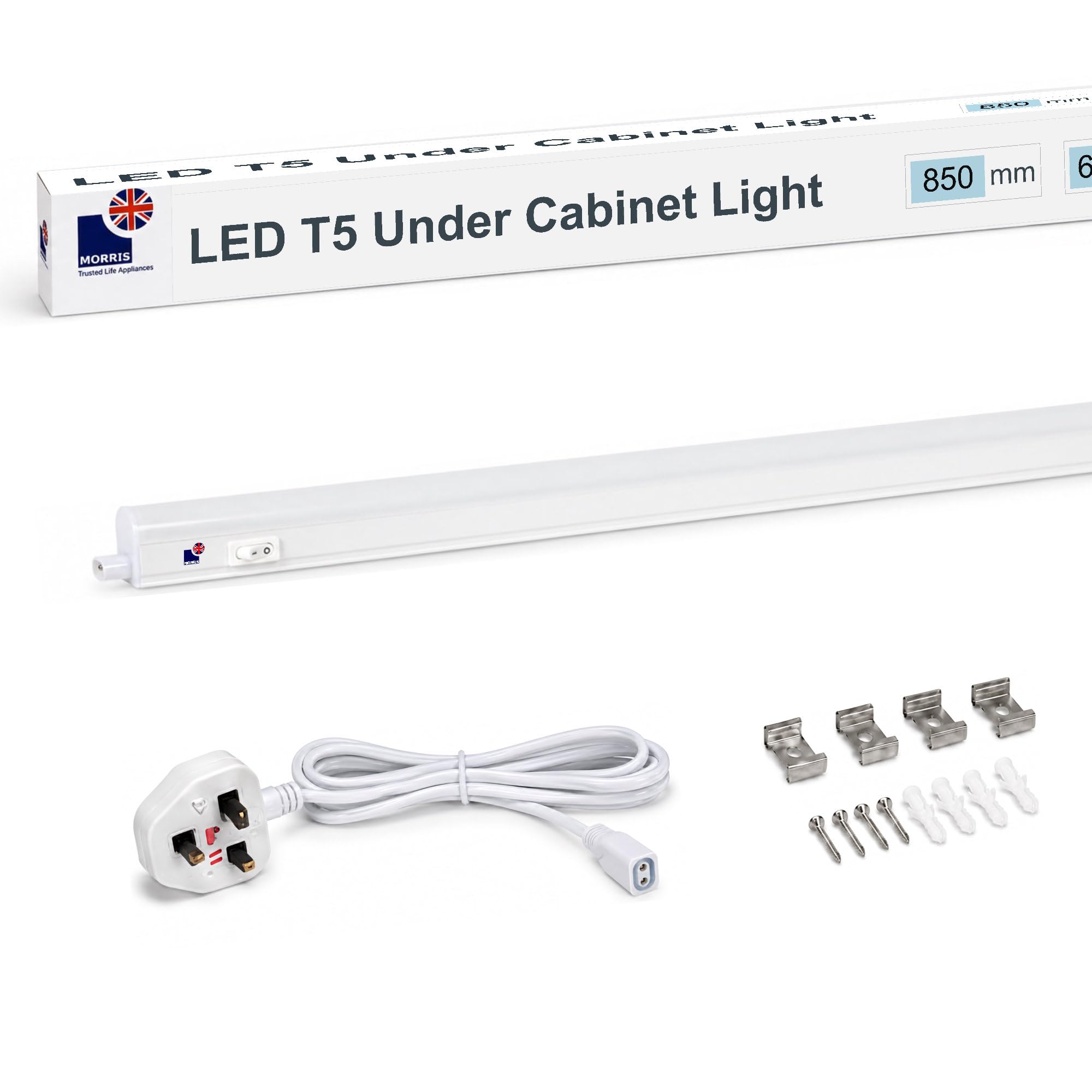 Morris LED Under Cabinet Kitchen Lighting Linkable - 6500K, 850mm