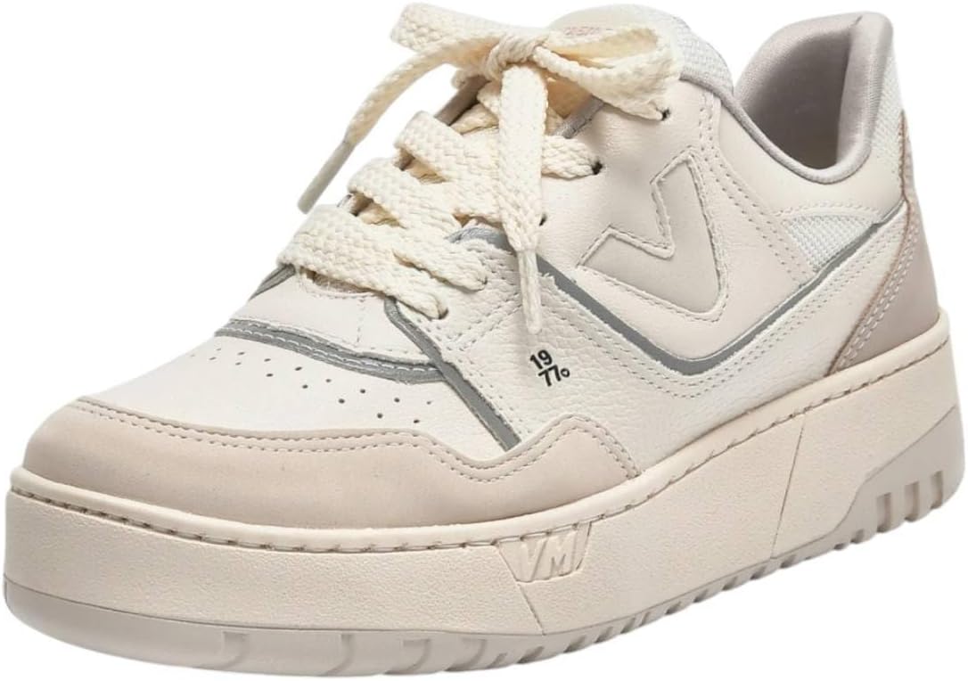 Tenis Via Marte Casual Ref 042-022-18 Bege/branco Off/branco/prata 039