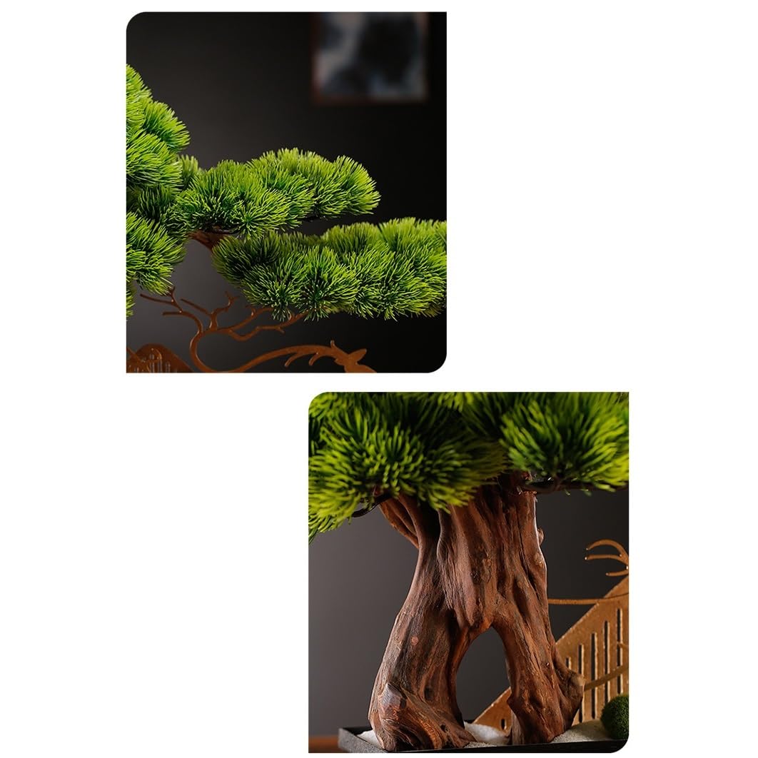 Sztuczne drzewko bonsai na werandzie, symulacja pulpitu, sztuczna roślina bonsai do salonu, zielona roślina pokojowa, dekoracja biura, ozdoby krajobrazu, sztuczna roślina