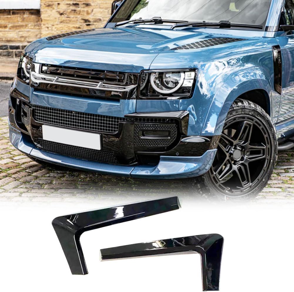 Front Bumper Vent fits Land Rover Defender 90/110/130 Sport Utility 2-Door 4-Door 2020-2023 Fog Lamp Grill Air Fender Scoop Spoiler Canard Winglets Splitter Cover Factory Outlet