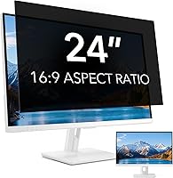 Vista 11 de Filtro de pantalla de privacidad de 32 pulgadas para monitor de computadora curvado para PC de escritorio de pantalla ancha 16:9