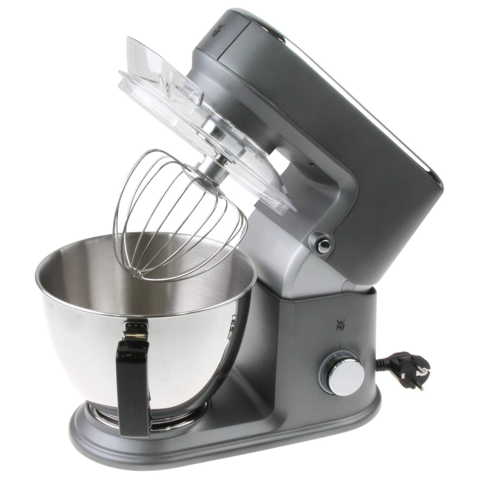 WMF Küchenminis Edition mini robot kuchenny, zajmuje mało miejsca, mikser do smoothie, 3 l miska, miękki rozruch, mieszadło planetarne, 8-stopniowa ugniatarka, 3 narzędzia do mieszania, 430 W, stal