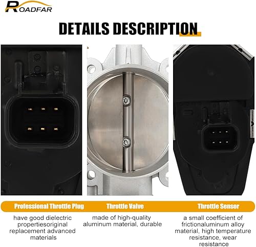 Miniatura 2 de ROADFAR Cuerpo del acelerador eléctrico para Chevrolet 2008-2009 para Trailblazer | 2008-2009 para GMC para Envoy | 2008 para Isuzu | 2008-2009 para