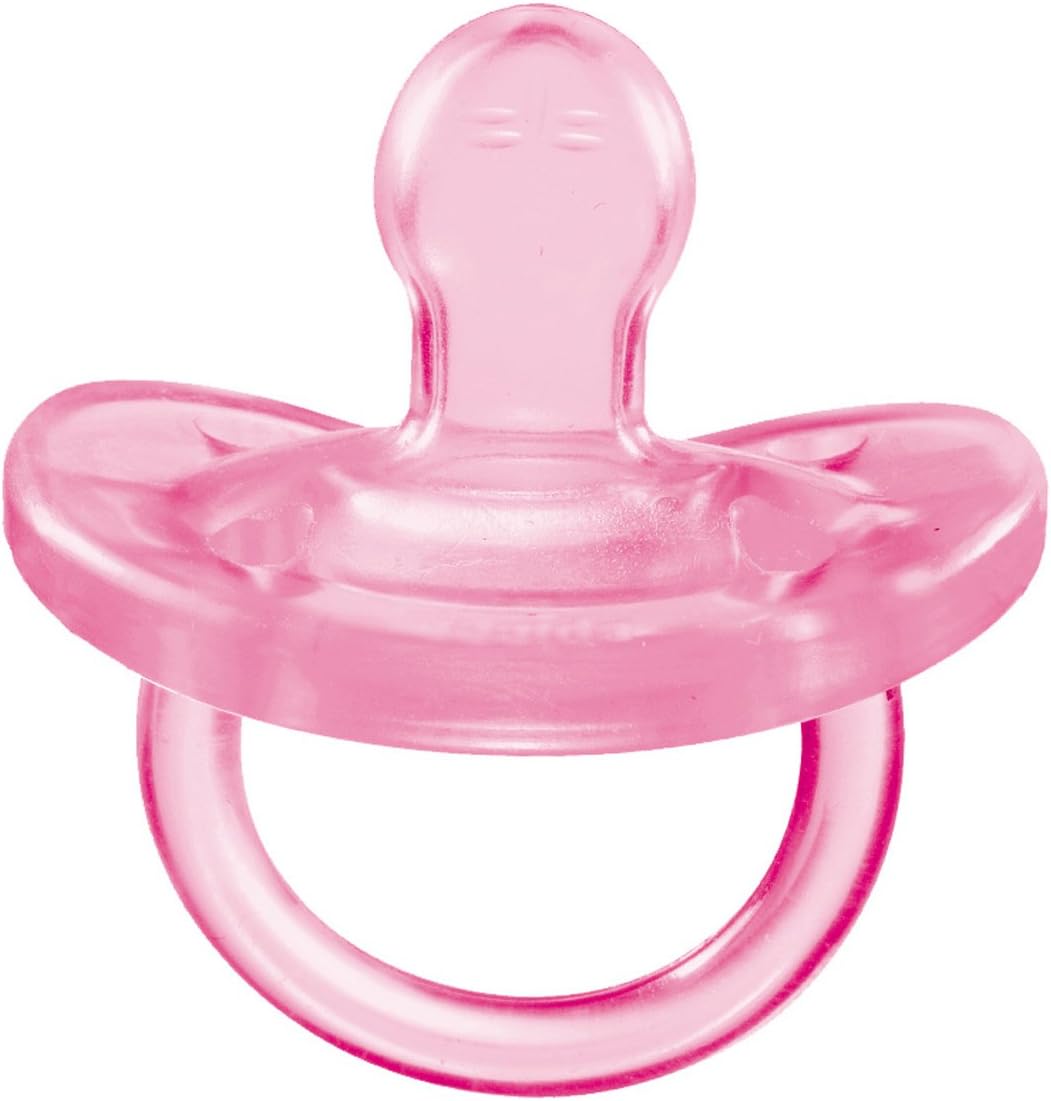 Chicco Physio Soft Chupetes para Bebés de 0 a 6 Meses, 100% Silicona Suave y Delicada que Imita el Pecho Materno, con Orificios de Ventilación y Tetina Physioforma - Rosa