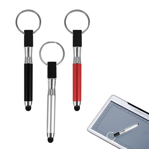 Penna Touch per Tablet 3 in 1 con Portachiavi, Stilo