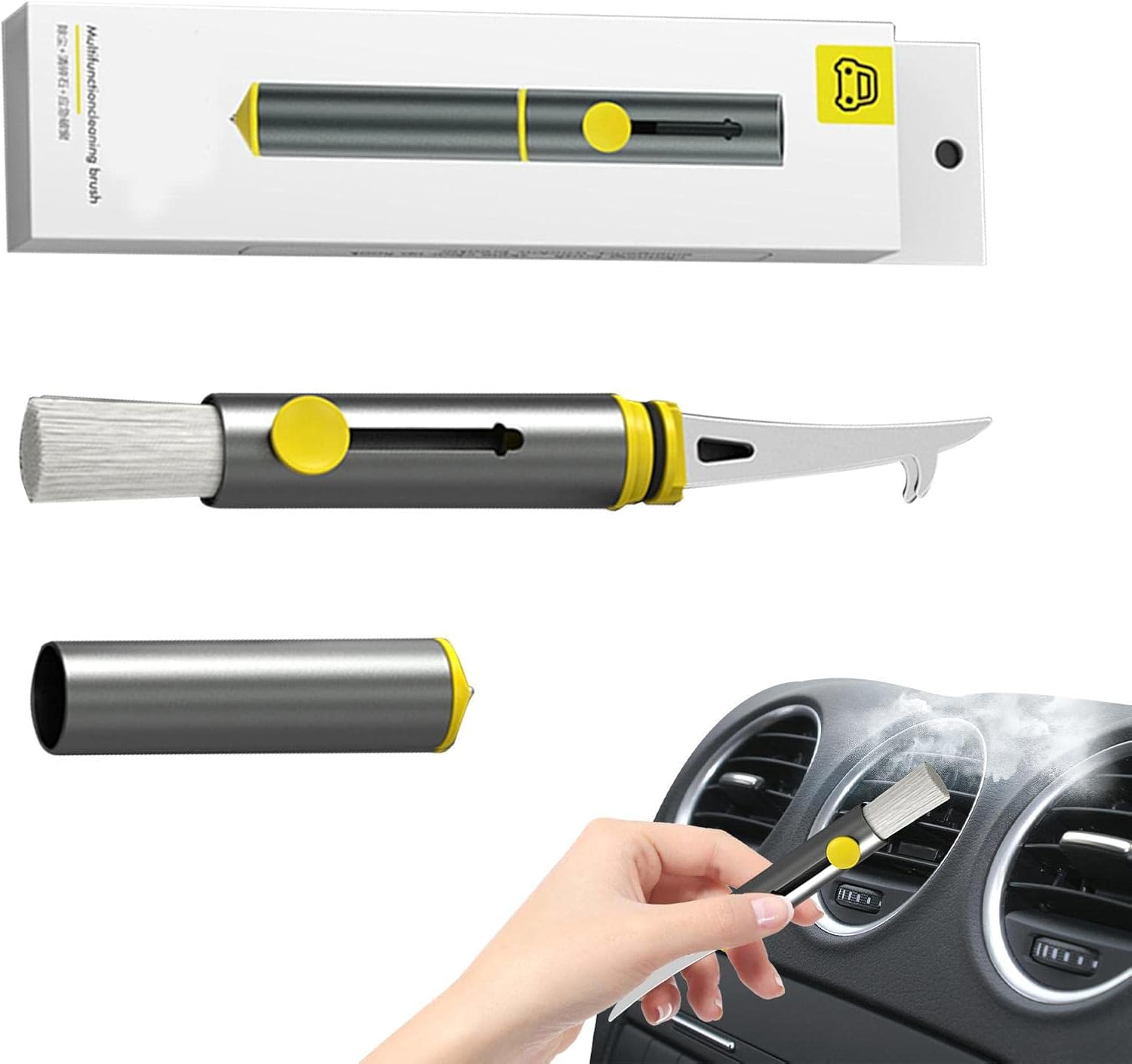 fanelod Car Detailing Brushes,Car Detail Brush with Safety