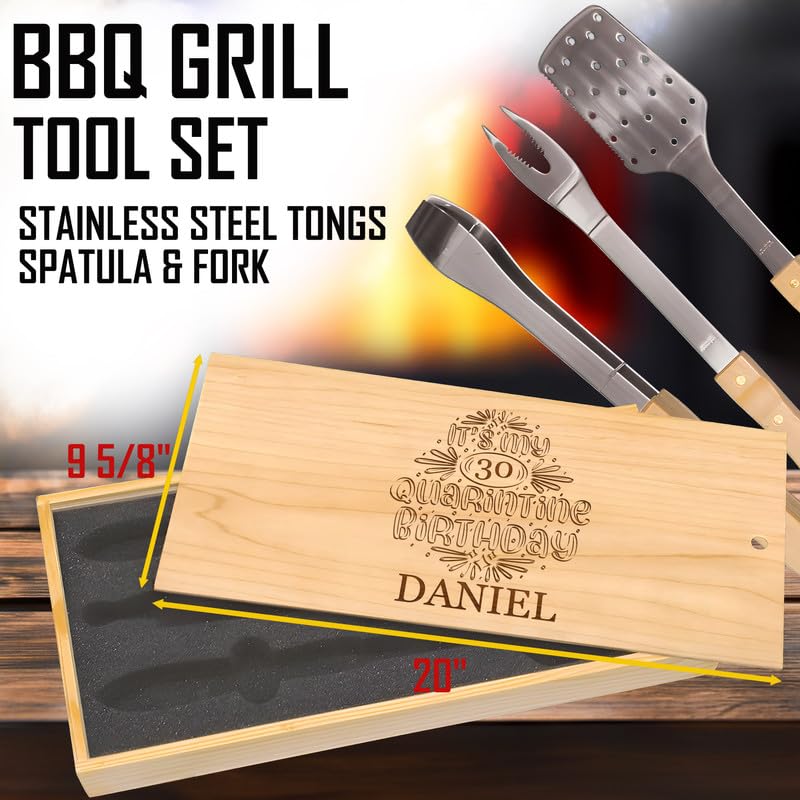 Set de parrilla con grabado personalizado para cumpleaños miniatura 2