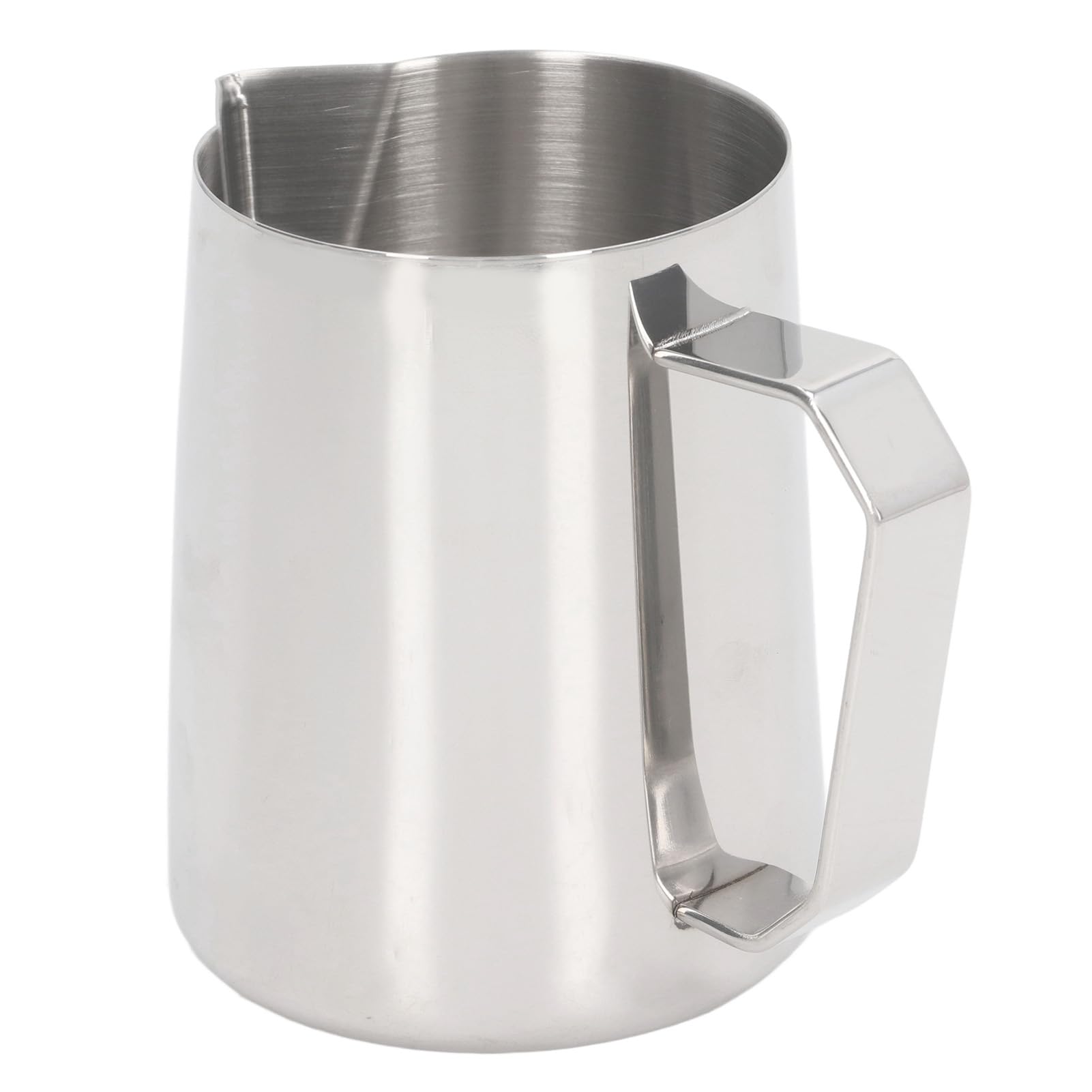 Akozon Apto para Jarra de Espuma, Jarra de 600 Ml, Taza de Espuma de Leche de Acero Inoxidable 304 de Grado Alimenticio con Pico de águila para Latte Art y Preparación de café (Color Original)