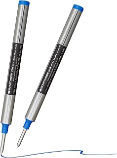 Monteverde Rollerball Refills to Fit Montblanc Rollerball LeGrand, Medium Point, Blue Ink, 2-Pack Blister, Vibrant Professional Writing