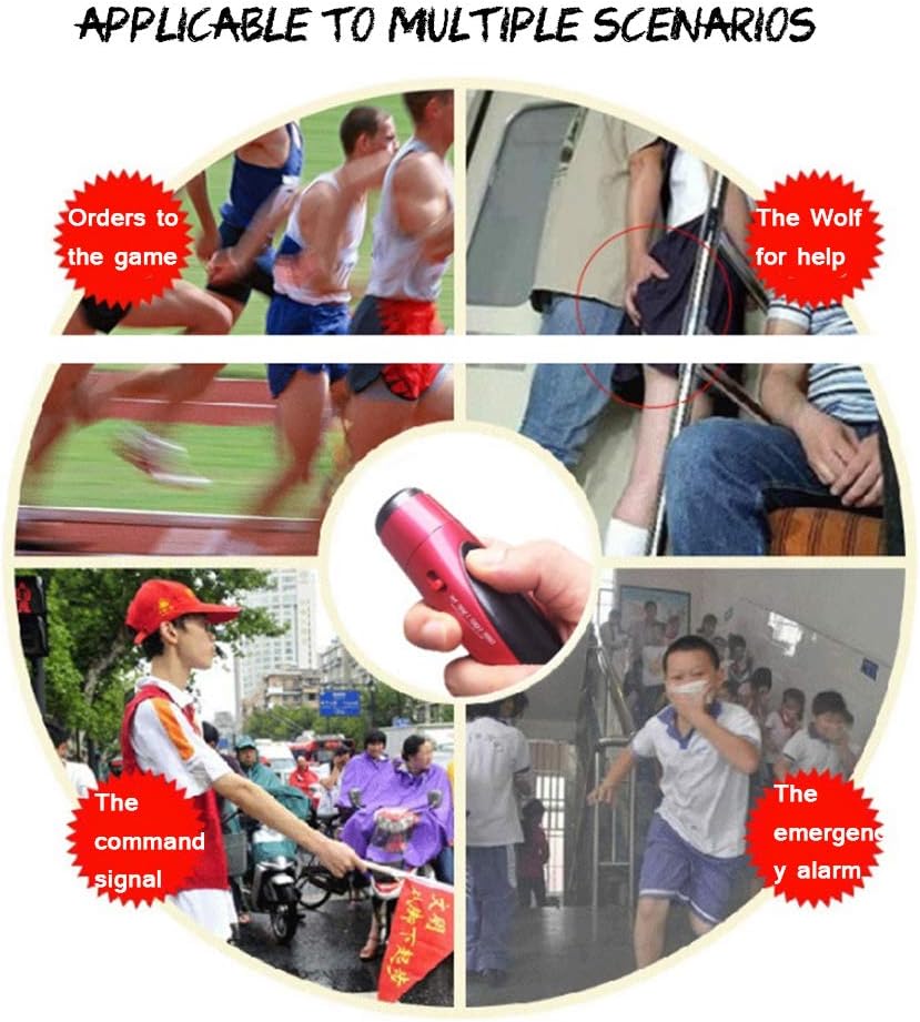 Electronic Whistle Handheld Emergency Survival 3-Tone Sport Whistle,Professional Three Tone Electronic Whistle Referee Plastic Whistle for Outdoor Survival Sport Football