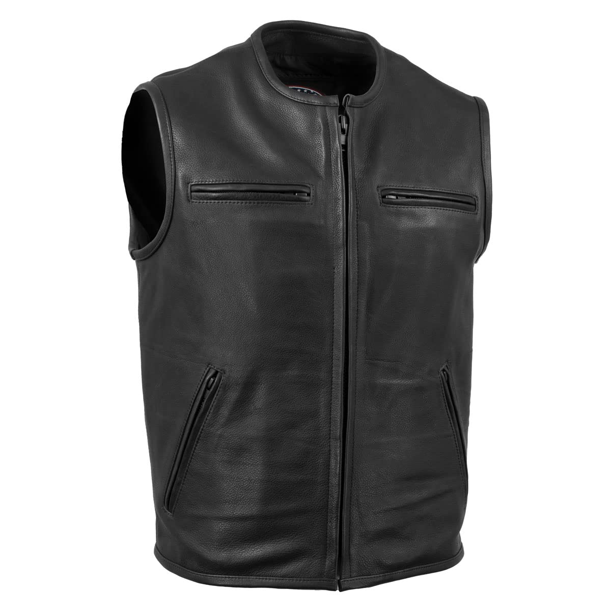 hot leathers Steerhide Vsm5001 Mens Premium Leather Vest Made in USA Black-picture-51