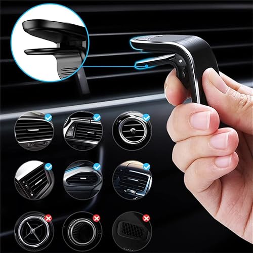 Suporte Veicular Celular Imã Universal Giratório 360º Carro - Usar na Saída do Ar Condicionado