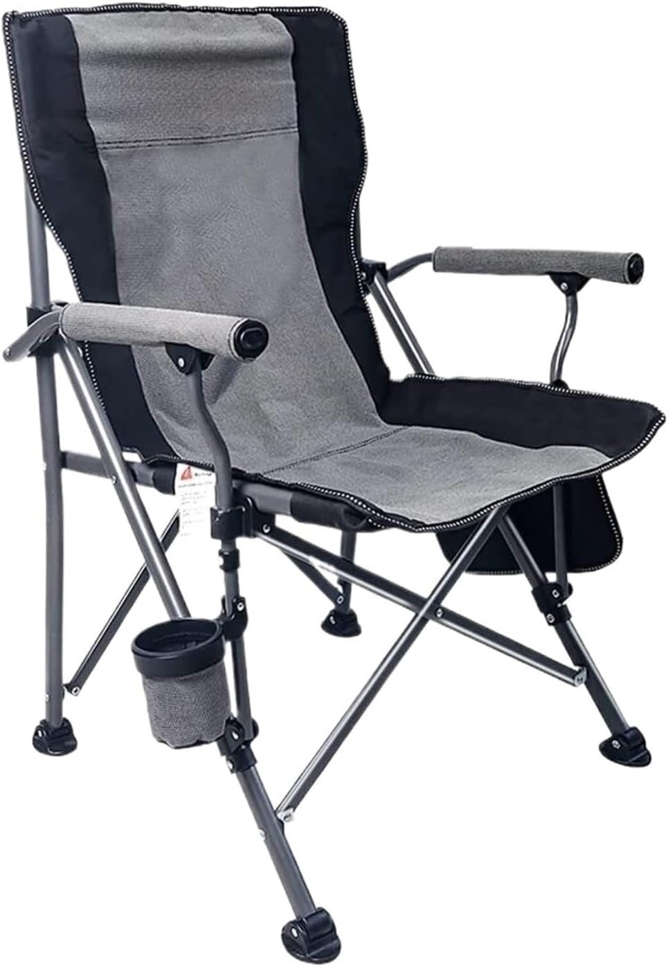Portable Folding Chair Camping Chair Folding Leisure Fishing Armchair Cup Holder and Side Pocket Outdoor Chair Adjustable Folding Chair(B)