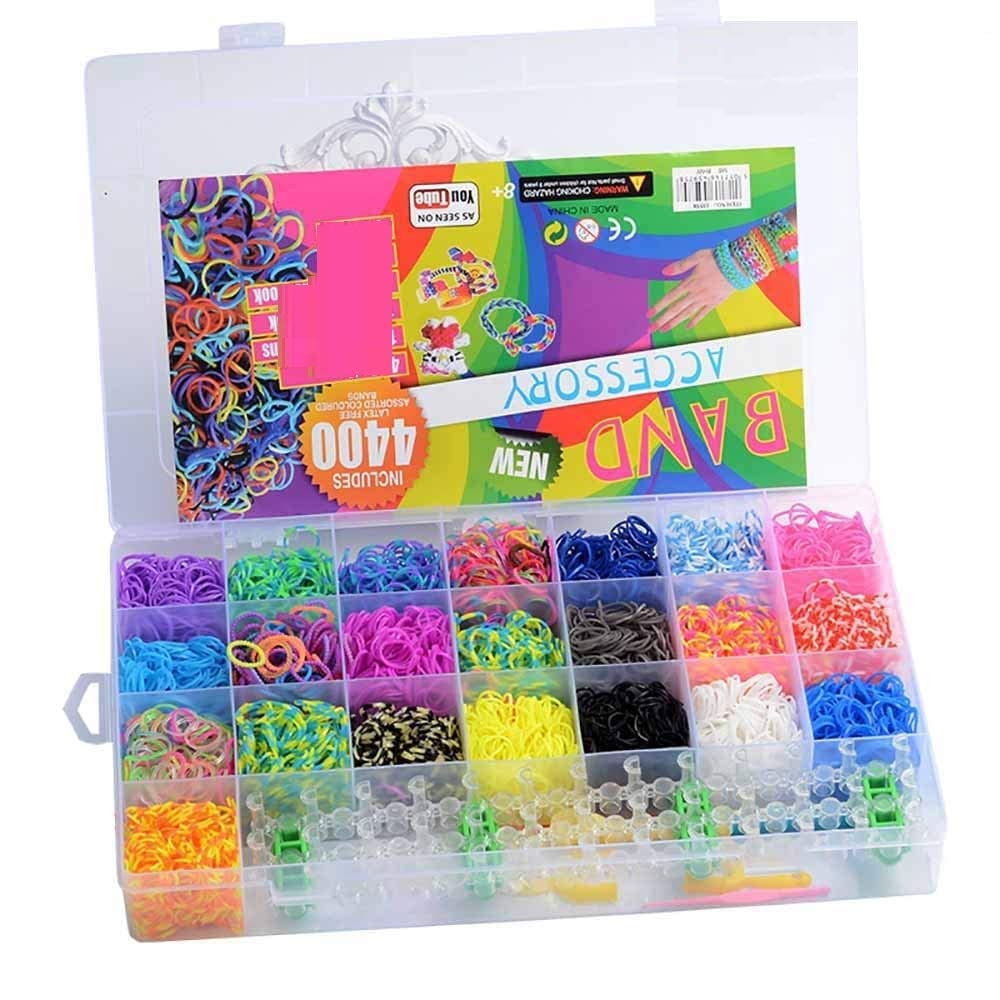 Qwick Click Kids Rainbow Rubber Bands for Bracelets Kit with Case 4400 Loom Bands DIY Crafting Bracelet Making Kit Gifts for Boys Girls (B09PBDCPKY) Amazon Price History, Amazon Price Tracker