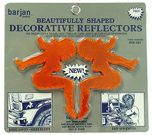 Sitting Lady Stick ON Amber Reflector - 2 PER Pack