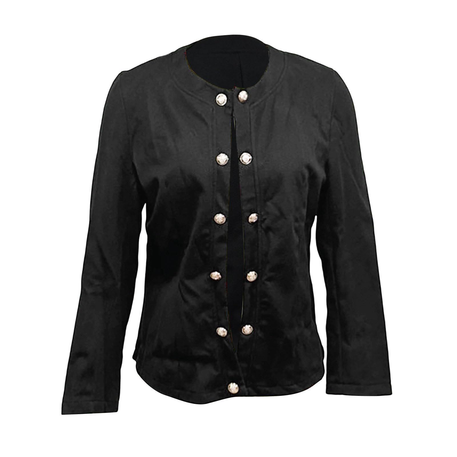 Cárdigan de cuello redondo para mujer, ropa de abrigo con botón frontal, mangas largas y forma recortada, chaqueta de primavera y otoño para vestidos de temporada y uso casual inteligente, trajes