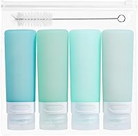 Vista 26 de Botellas exprimibles de condimentos para salsas, mini recipiente de silicona para aderezo de ensalada de 2 onzas para llevar con bolsa de sándwich