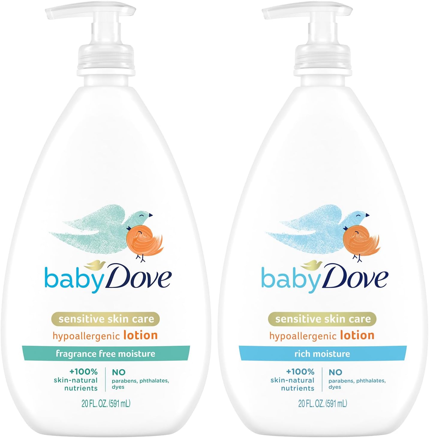 Dove Baby Lotion Bundle – Sensitive Skin Care Hypoallergenic Lotion, Nourishi...