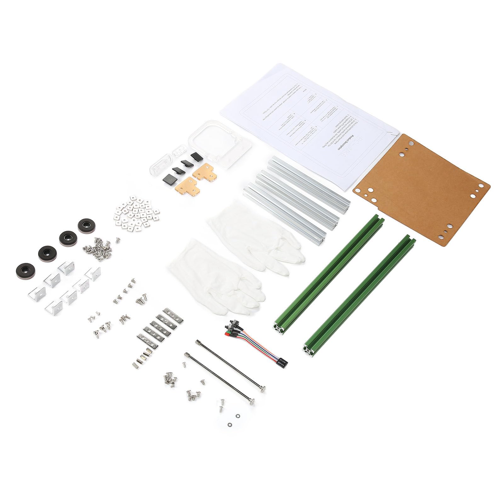 Aluminiowa Rama DIY z gołą ramą ITX Komputer Otwarta Obudowa Wspornik do Domu Dobry zespół Rozpraszania Ciepła (zielony srebrny)