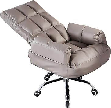 JHome Comfortable Swivel Chair Office Chair, Rolling Swivel Adjustable Mid Back Task Chair, Thick Cushion Pad Flexible for Women, Men Adjust Rolling Chair