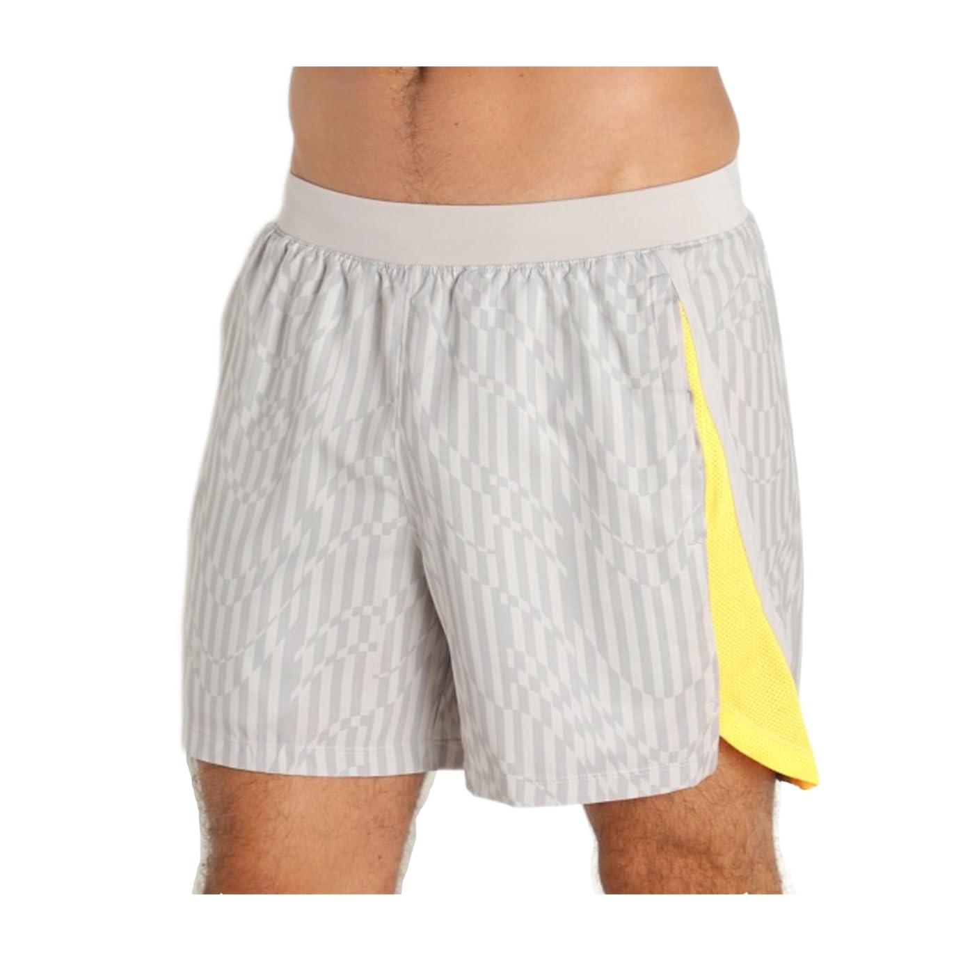 Under Armour Launch UA Short de course ajusté pour homme 12,7 cm, Vêtements de Running, Gris fantôme/doré #592, Taille XL