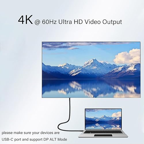 Miniatura 4 de Pocxwa Cable USB-C a USB-C, cable USBC 4K de 5 pies, cable de carga rápida y sincronización de datos, cable de carga compatible con MacBook Pro,